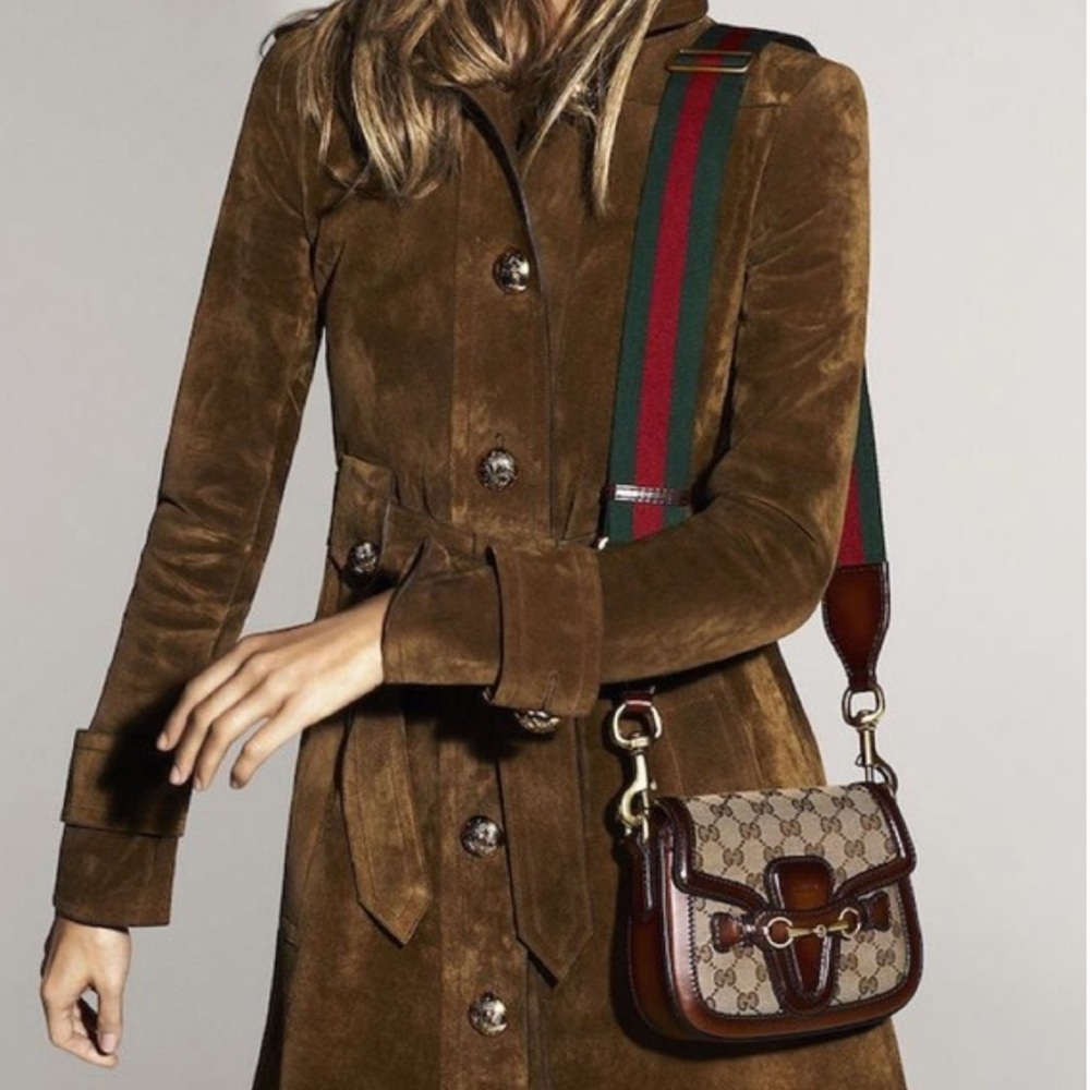 Gucci Small GG Canvas Lady Web Shoulder Bag